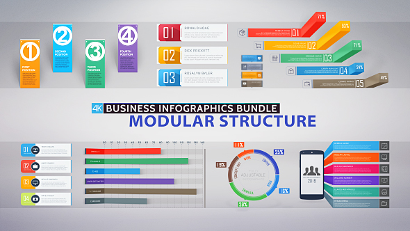 VideoHive Business Infographics Bundle 19823192