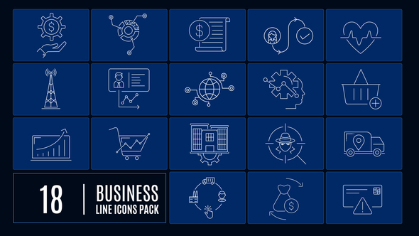 VideoHive Business Line Icons 26180849