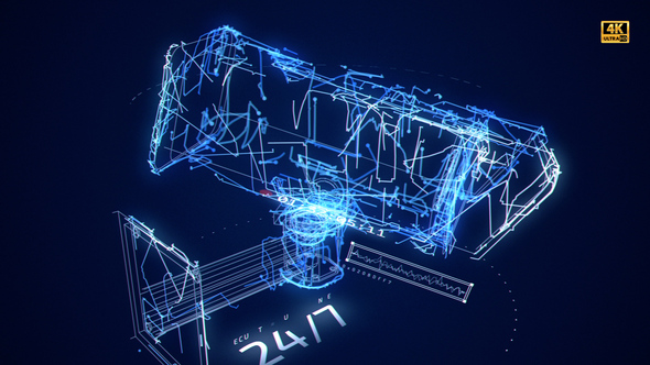 VideoHive CCTV Surveillance Camera abstract opener 25398081