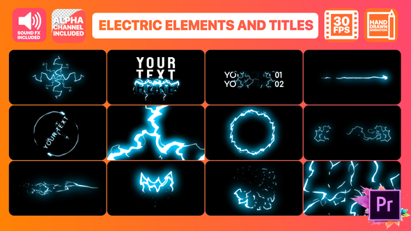 VideoHive Cartoon Electricity And Titles | Premiere Pro MOGRT 24429478