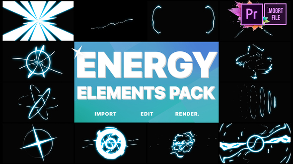 VideoHive Cartoon Energy Elements Pack | Premiere Pro MOGRT 25029389