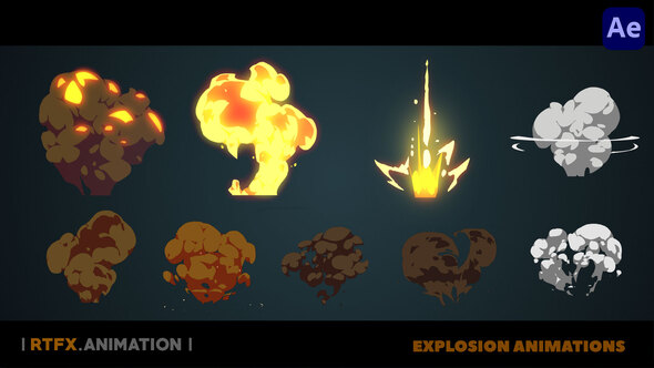 VideoHive Cartoon Flash 2D FX explosions [After Effects] 37735216