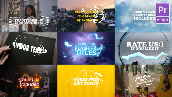 VideoHive Cartoon Lyric Titles | Premiere Pro MOGRT 23694934