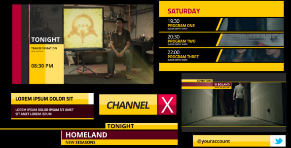 VideoHive Channel X Broadcast Package 5999153