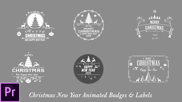 VideoHive Christmas New Year Badges - Premiere Pro 24822617