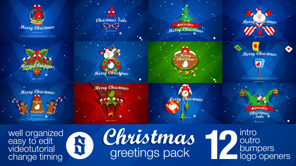 VideoHive Christmas Pack Intro - Outro - Logo Openers 13553386