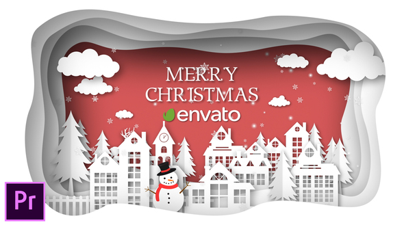 VideoHive Christmas Paper Town Wishes - Premiere Pro 25274607