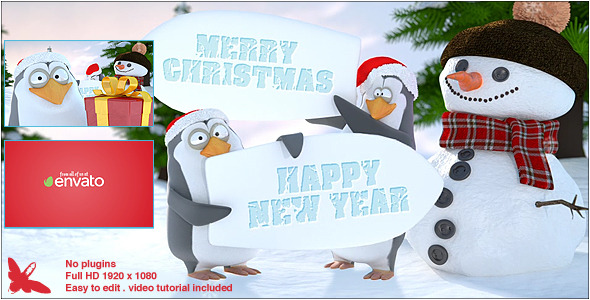 VideoHive Christmas Penguins 9441586