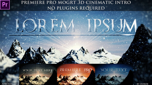 VideoHive Cinematic Opener - Lorem Ipsum (Mogrt) 24231570