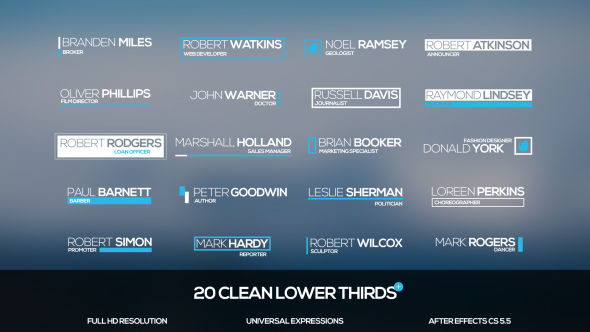 VideoHive Clean Lower Thirds 18814464
