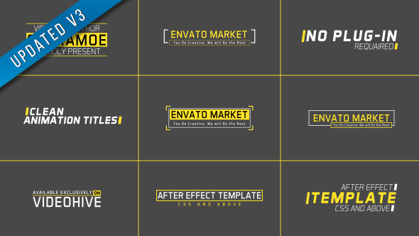 VideoHive Clean Titles Updated 16855038