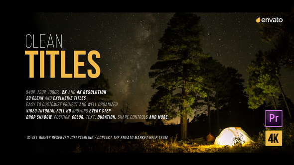 VideoHive Clean Titles for Premiere 21974011