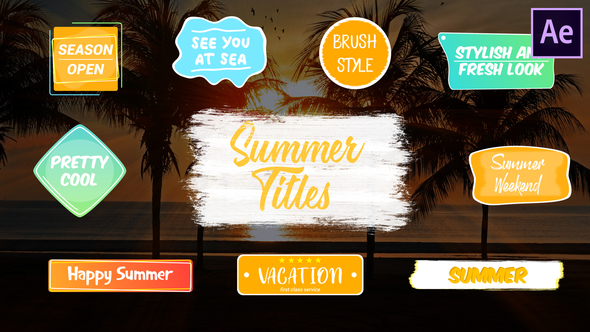 VideoHive Colorful Summer Titles | After Effects 27538248