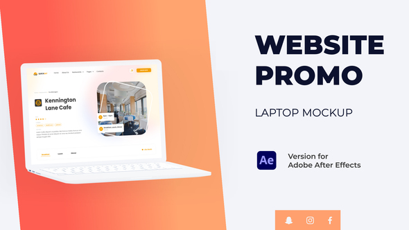 VideoHive Colorful Website Promo – Laptop Mockup 37848473