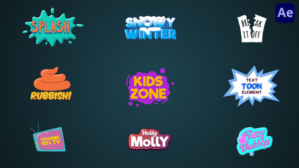 VideoHive Colorful cartoon titles & lower thirds #4 [After Effects] 37893819