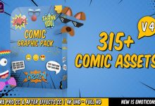 VideoHive Comic Titles - Speech Bubbles - Emoji - Stickers - Flash FX Graphic Pack 22645319