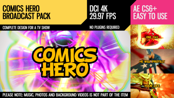 VideoHive Comics Hero (Broadcast Pack) 15644476
