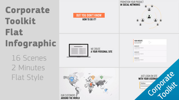 VideoHive Corporate Toolkit Flat Infographic 8941979