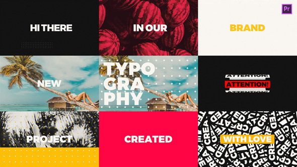 VideoHive Creative Short Typo Opener for Premiere Pro 23786360