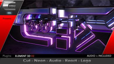 VideoHive Cut Neon Audio React Logo 20045110