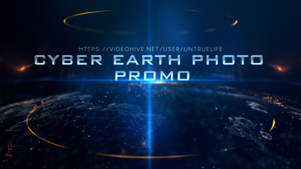 VideoHive Cyber Earth Photo Promo 19532922
