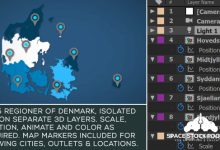 VideoHive Denmark Map Kit 21014598