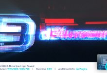 VideoHive Digital Glitch Distortion Logo Reveal 20425192