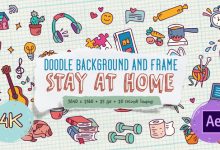 VideoHive Doodle Background and Frame - Stay At Home 27871985