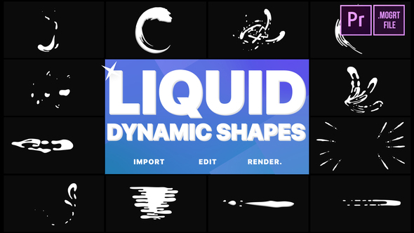 VideoHive Dynamic Liquid Shapes | Premiere Pro MOGRT 23052562