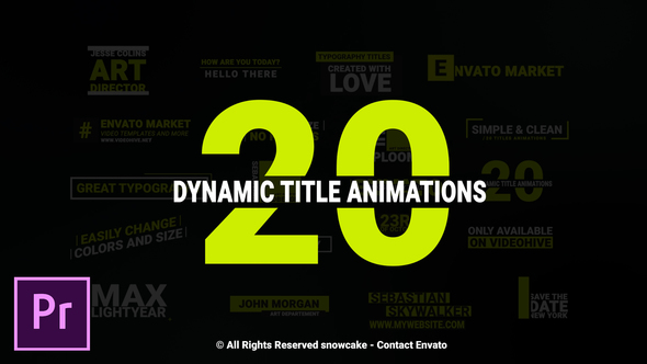 VideoHive Dynamic Titles For Premiere Pro 22923056