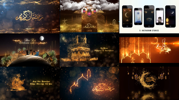 VideoHive Eid Mubarak, Ramadan Kareem & Haj Mubarak (Arabic & English) Mega Pack V.7 3268280