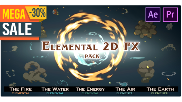 VideoHive Elemental 2D Fx Pack [After Effects And Premiere Pro] Miscellaneous 14292431
