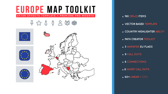 VideoHive Europe Map Toolkit 27476604