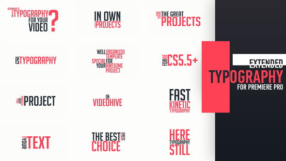 VideoHive Extended Typography Mogrt 21966968