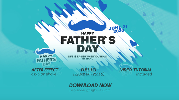 VideoHive Fathers Day Titles l Fathers Day Wishes l Fathers Day Template l World Best DAD l DAD Wishes 27385509