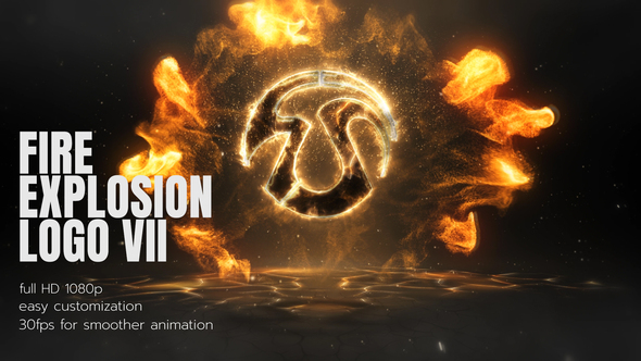 VideoHive Fire Explosion Logo 2 Fire 26661054