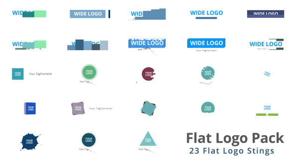VideoHive Flat Logo Pack 9300776