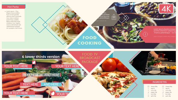 VideoHive Food Broadcast Package 17997276