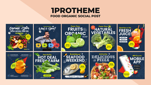 VideoHive Food Organic Instagram Post V10 27667167