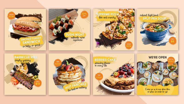 VideoHive Food Social Post V14 27856933