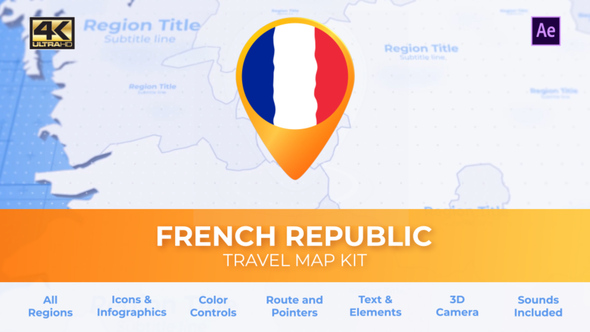 VideoHive France Map - French Republic Travel Map 28123792