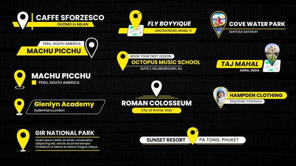 VideoHive GPS & Location Lower Thirds 37404295