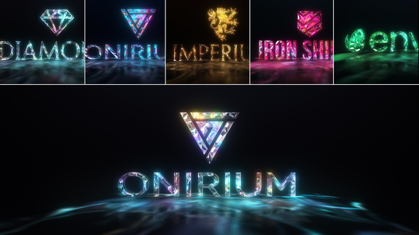 VideoHive Gems & Lights - Gemstones Logo Reveal Pack 21760104