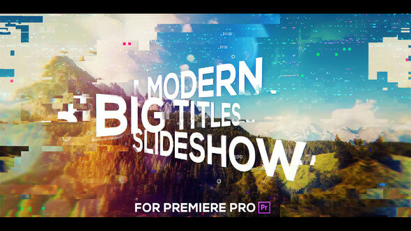 VideoHive Glitch Big Titles Slideshow for Premiere Pro 25547353