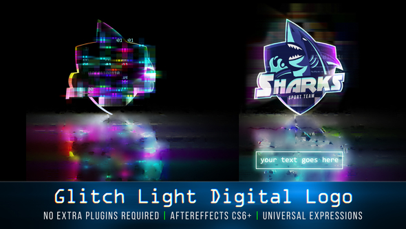 VideoHive Glitch Light Digital Logo 26003571