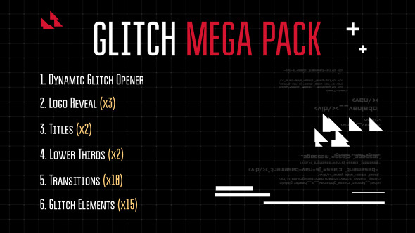 VideoHive Glitch Mega Pack 11973941