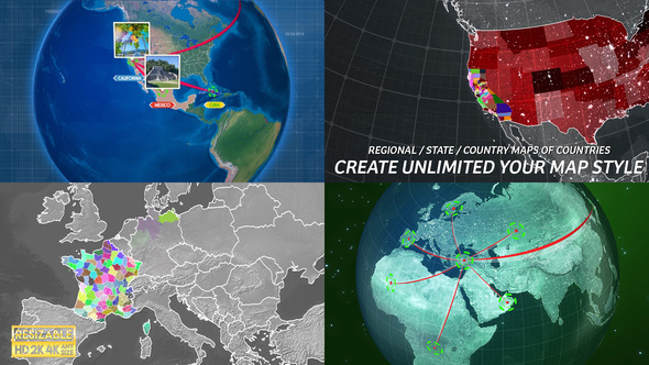 VideoHive Globe Map Connection Kit 19478445