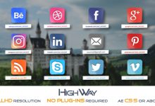 VideoHive Glossy Social Icons Pack 18285364