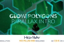 VideoHive Glow Polygons Parallax Intro 19582790