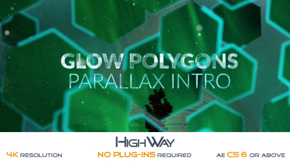 VideoHive Glow Polygons Parallax Intro 19582790